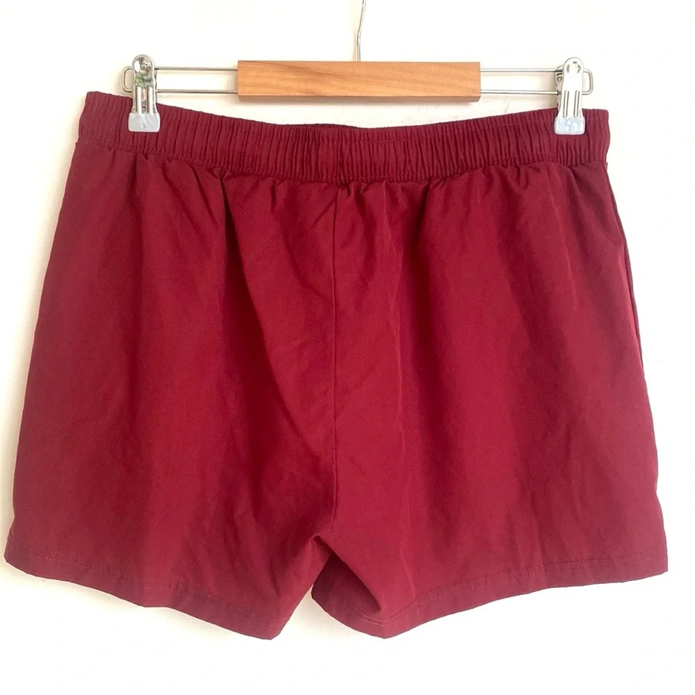 (B47) Blaosn swim shorts in mid length in Color: Burgundy, Size Large - Picture 7 of 11